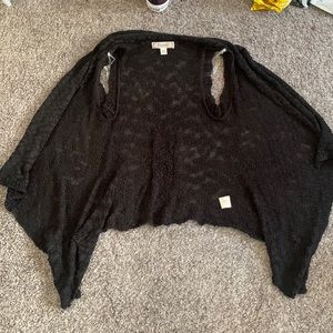 black short sleeved cardigan size medium